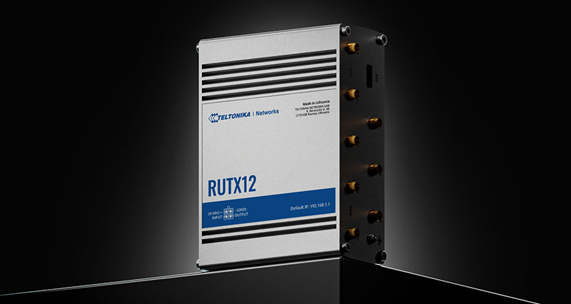 Teltonika RUTX12 Router mit zwei unabhängigen 4G LTE CAT6 Modulen