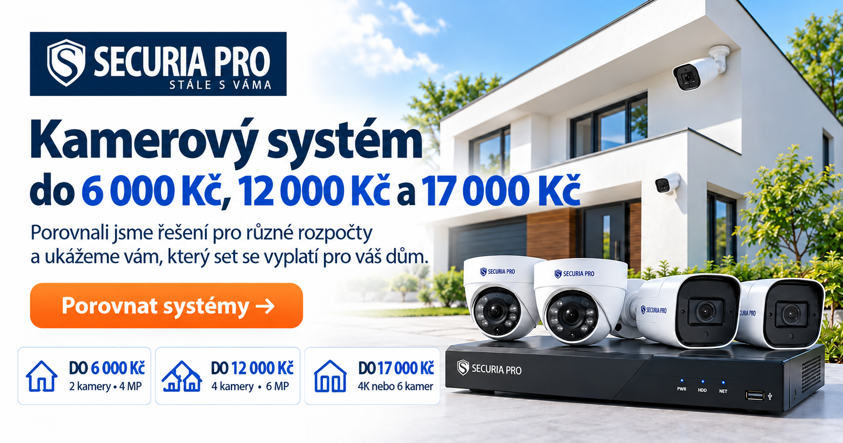Kamerový systém do 6 000 Kč, 12 000 Kč a 17 000 Kč – co se vyplatí koupit v roce 2026?