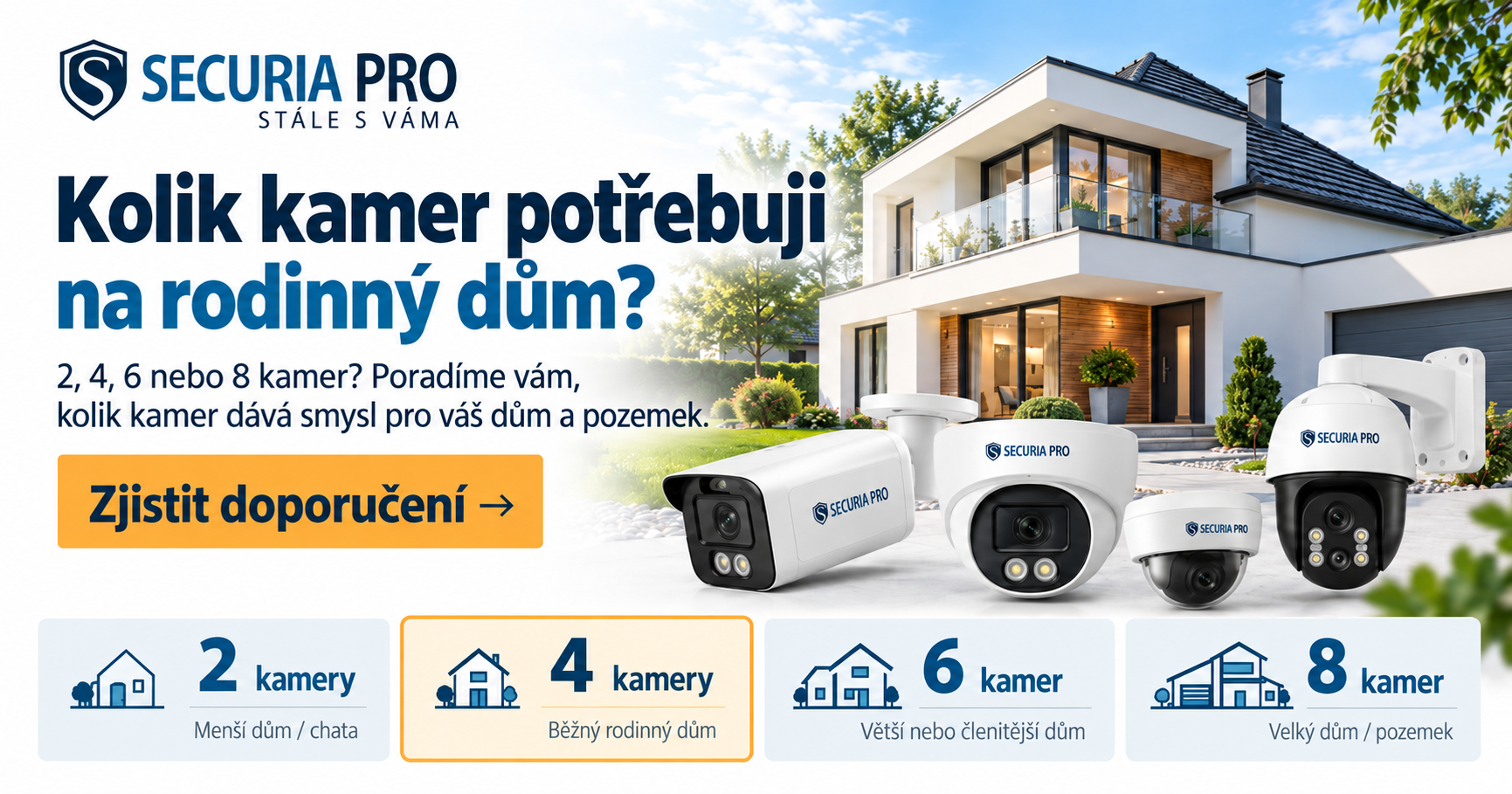Kolik kamer potřebuji na rodinný dům? 2, 4, 6 nebo 8 kamer