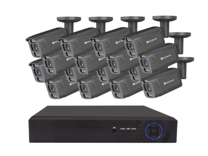 Securia Pro IP kamerový systém  NVR16CHV8S-B SONY smart, černý, kov