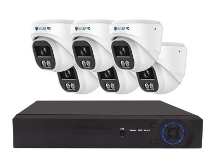 Securia Pro IP 6 kamerový systém 6MPx NVR6CHV6S-W DOME smart, bílá, kov