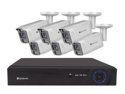Securia Pro IP 6 kamerový systém 6MPx NVR6CHV6S-W smart, bílá, kov