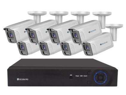 Securia Pro IP 8 kamerový systém 6MPx NVR8CHV6S-W smart, bílá, kov