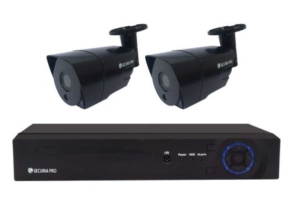 Securia Pro IP set 3MPx NVR2CHV3-B (Nahrávanie bez disku)