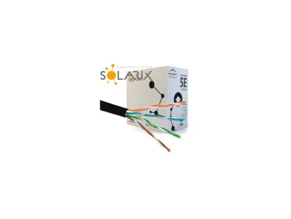 Solarix FTP Cat5e sodrott érpár kábel, 305 m, PE kültéri kivitel