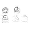 Securia Pro IP 2 kamera rendszer 6MPx, NVR2CHV6S-W DOME smart, fehér, fém