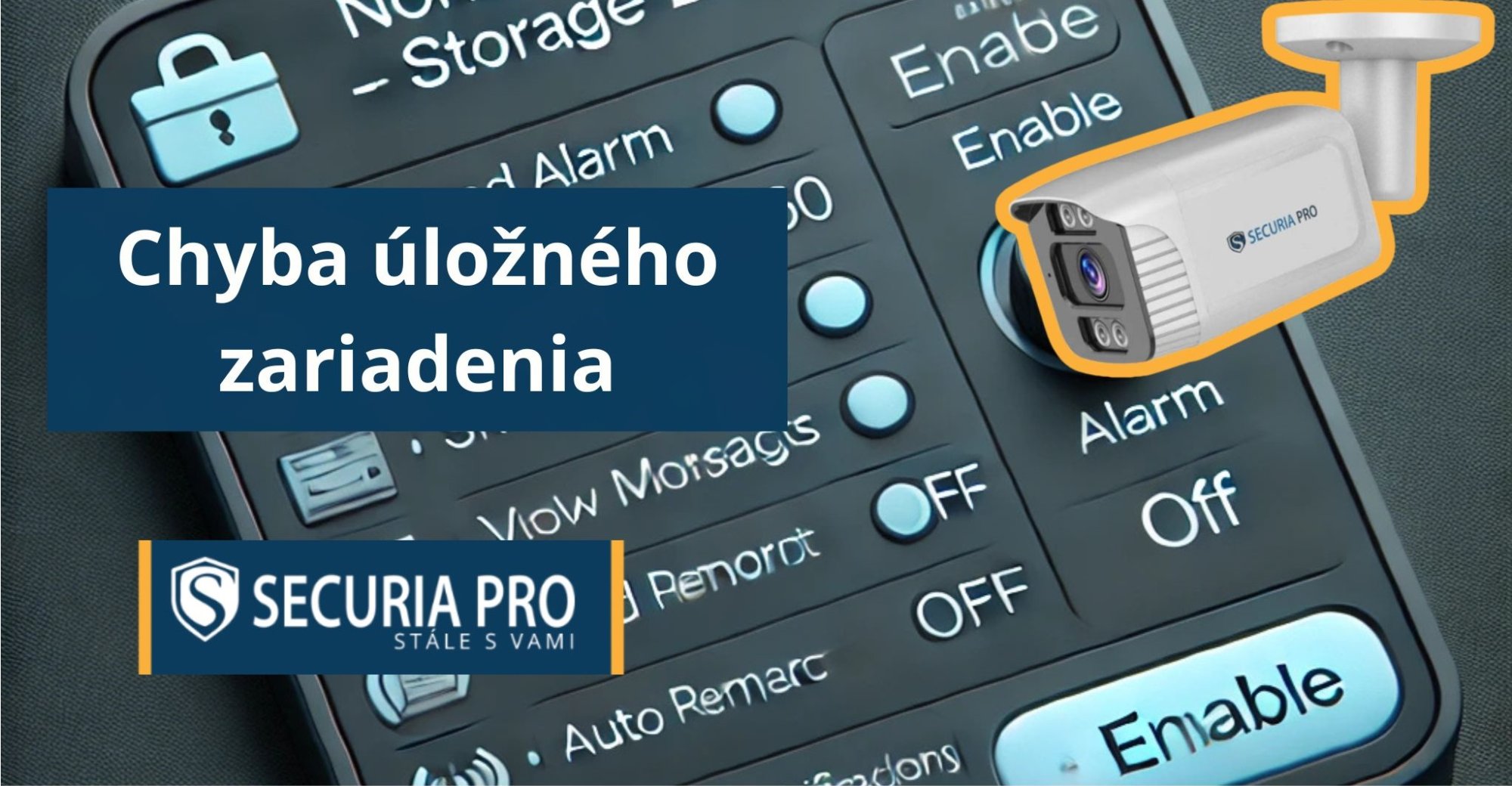 Alarm: Neštandardný Alarm - Chyba úložného zariadenia