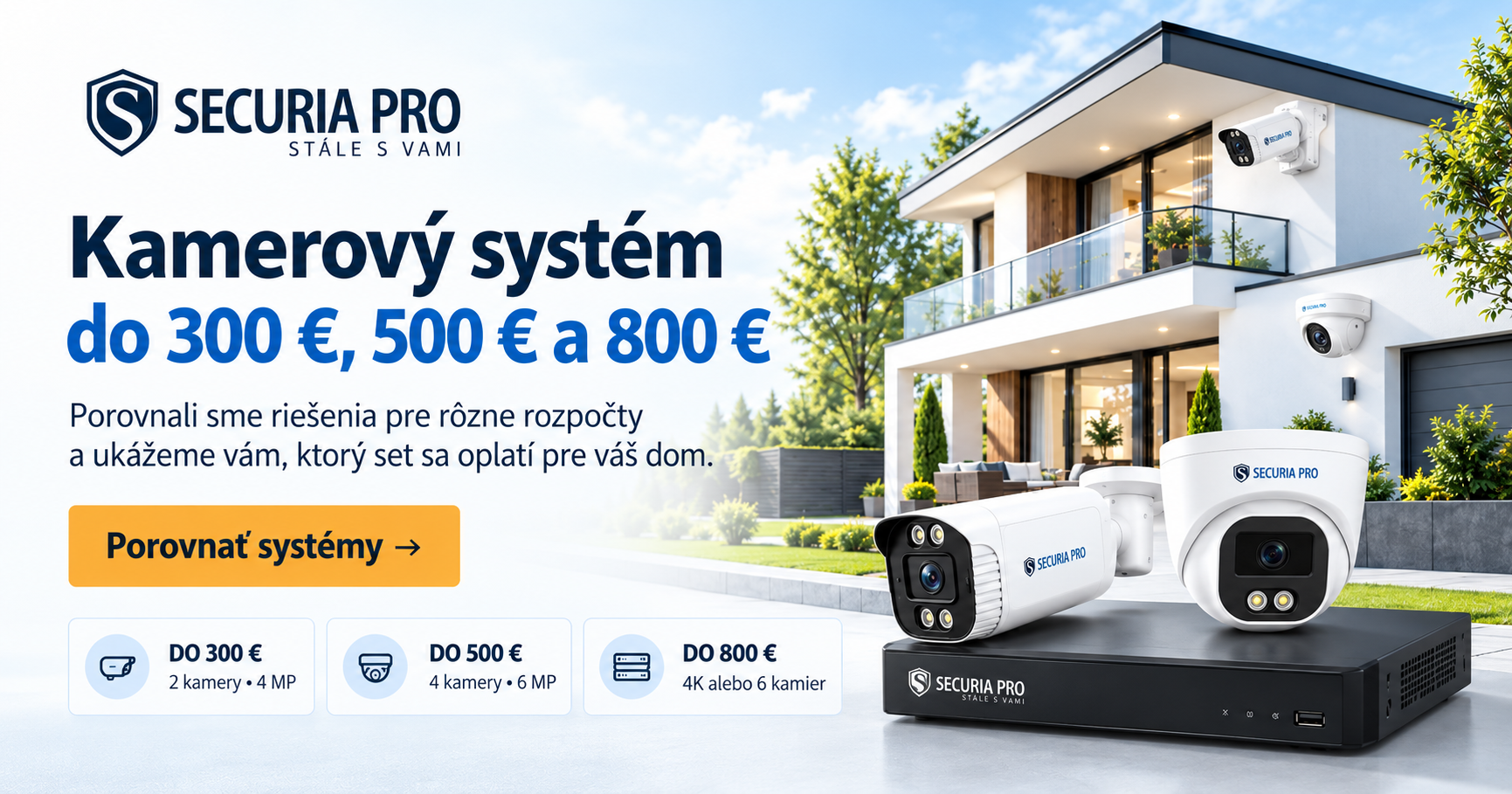 Kamerový systém do 300 €, 500 € a 800 € – čo sa oplatí kúpiť v roku 2026?