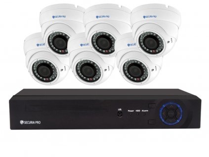 Securia Pro IP kamerový systém 3MPx NVR6CHV3-W DOME