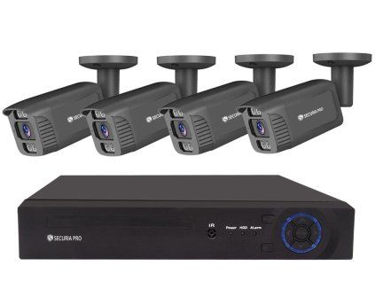 Securia Pro IP kamerový systém NVR4CHV4S-B smart, čierny, kov