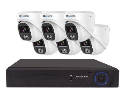 Securia Pro IP kamerový systém  NVR6CHV4S-W DOME smart, biely, kov