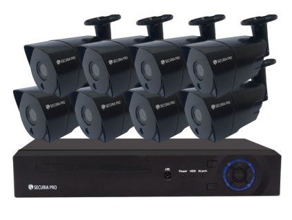 Securia Pro AHD 8 kamerový systém 2MPx AHD8CHV2-B, kov