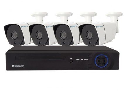 Securia Pro AHD 4 kamerový systém 5MPx, AHD4CHV5S-W, kov