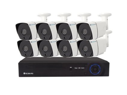 Securia Pro AHD 8 kamerový systém 5MPx, AHD8CHV5S-W, kov