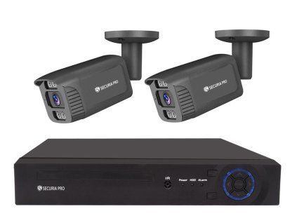 Securia Pro IP kamerový systém 8MPx, NVR2CHV8S-B smart SONY, čierny, kov