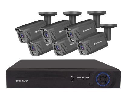 Securia Pro IP kamerový systém  NVR6CHV8S-B smart SONY, čierny, kov