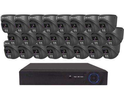Securia Pro IP kamerový systém NVR24CHV4S-B DOME smart, čierny, kov