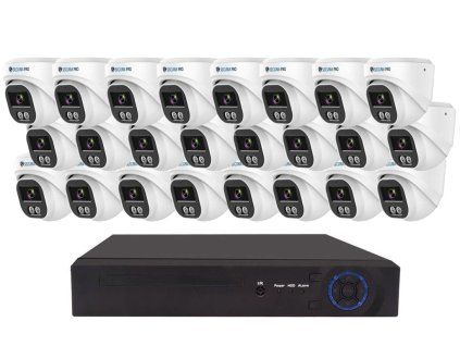 Securia Pro IP kamerový systém NVR24CHV8S-W SONY DOME smart, biely, kov