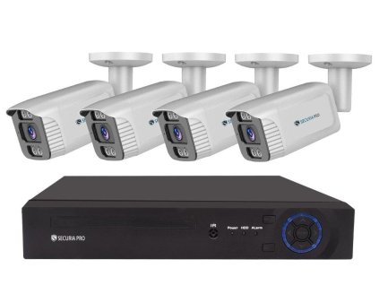 Securia Pro IP 4 kamerový systém 6MPx, NVR4CHV6S-W smart, biely, kov