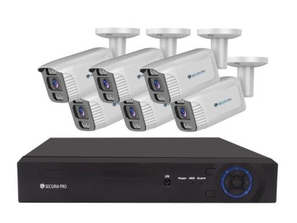 Securia Pro IP 6 kamerový systém 6MPx NVR6CHV6S-W smart, biely, kov