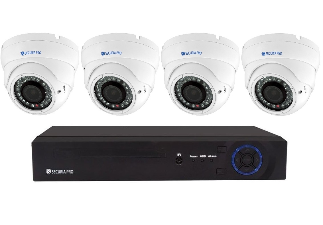 Securia Pro IP kamerový systém 8MPx NVR4CHV8-W DOME Nahrávanie: bez disku