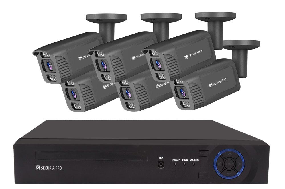 Securia Pro IP kamerový systém NVR6CHV5S-B smart, čierny Nahrávanie: 2TB disk