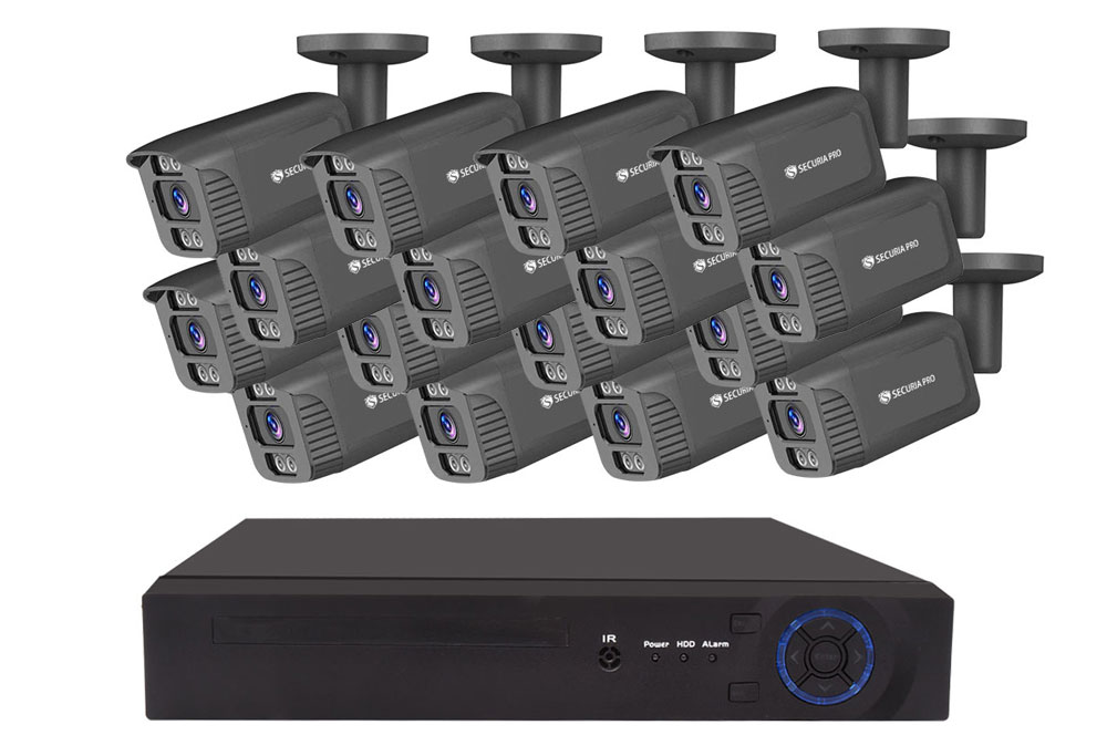 Securia Pro IP kamerový systém NVR16CHV5S-B smart, čierny Nahrávanie: 4TB disk