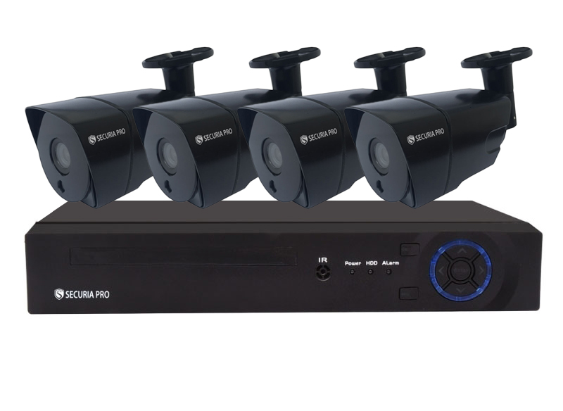 Securia Pro AHD kamerový systém 2MPx AHD4CHV2-B Nahrávanie: 4TB disk