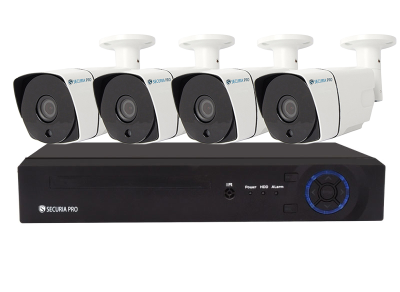 Securia Pro AHD 4 kamerový systém 2MPx AHD4CHV2-W Nahrávanie: 2TB disk