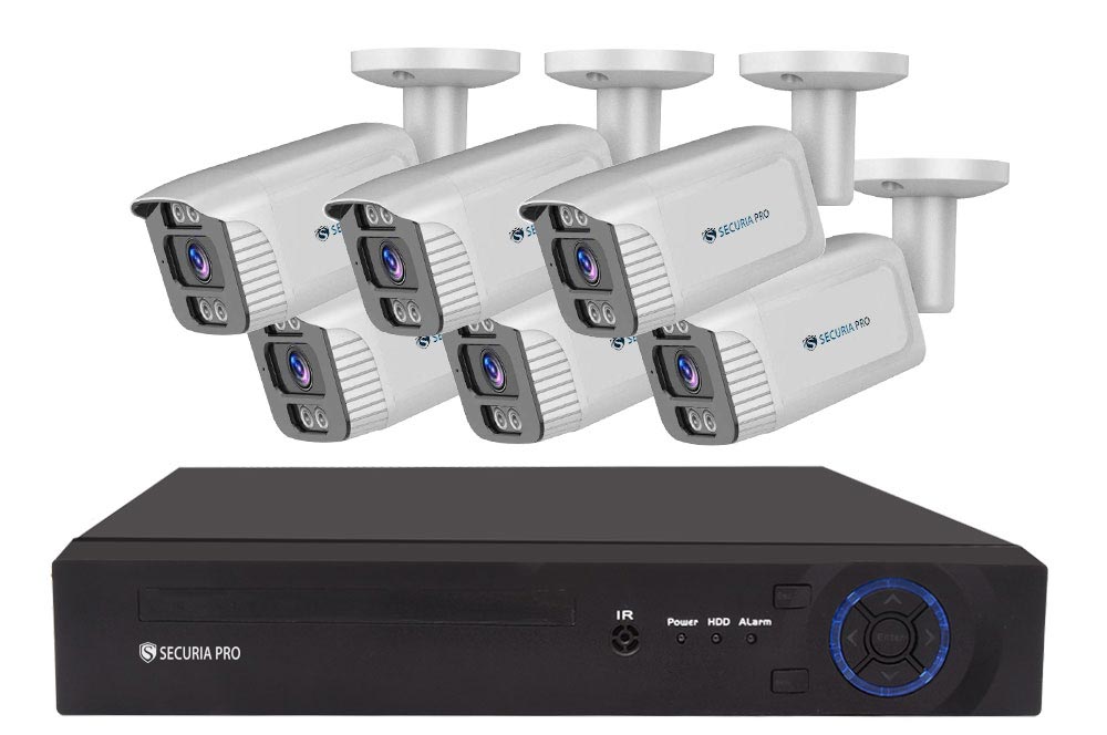Securia Pro kamerový systém NVR6CHV8S-W smart, biely Nahrávanie: 2TB disk