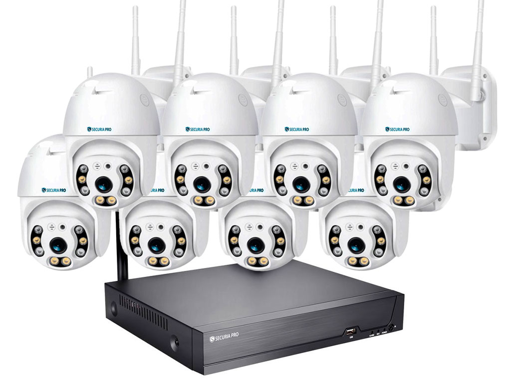 Securia Pro wifi 8 kamerový systém WIFI8CHV5S-W-PTZ Nahrávanie: 2TB disk