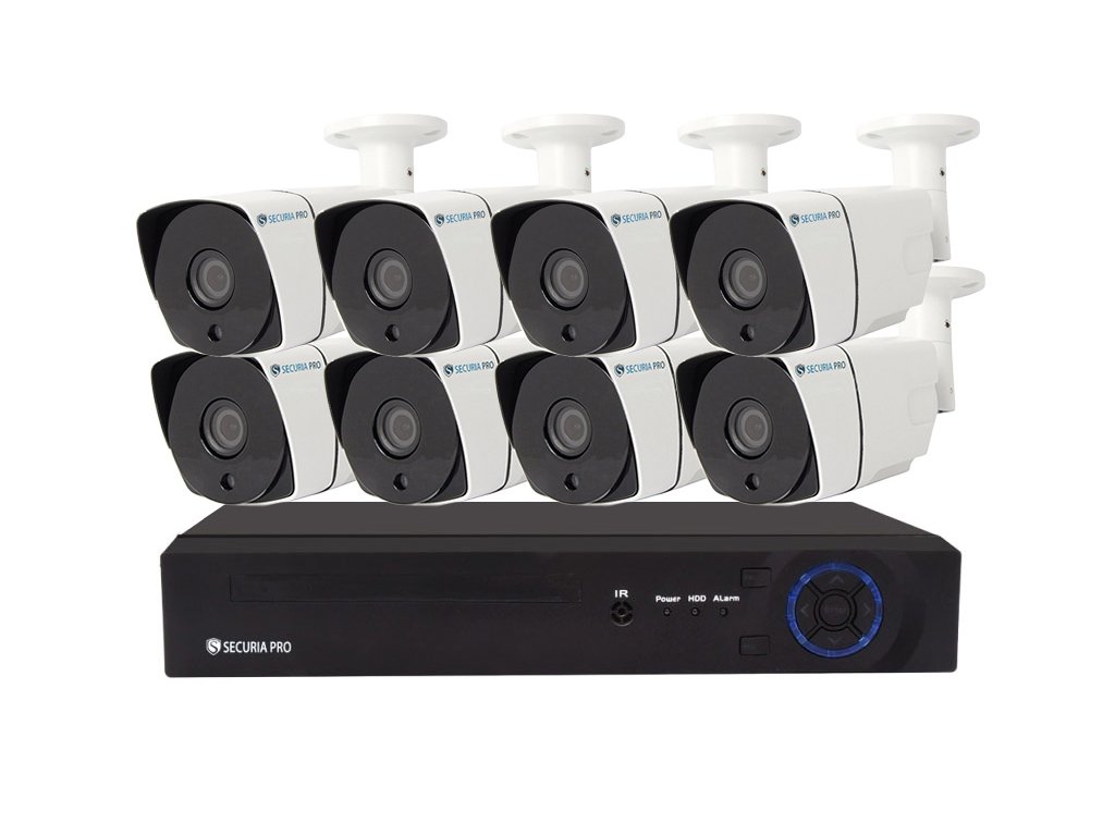 Securia Pro AHD 8 kamerový systém 5MPx, AHD8CHV5S-W Nahrávanie: 2TB disk
