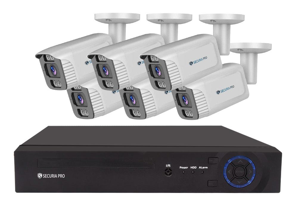 Securia Pro IP kamerový systém NVR6CHV8S-W smart SONY, biely Nahrávanie: 2TB disk