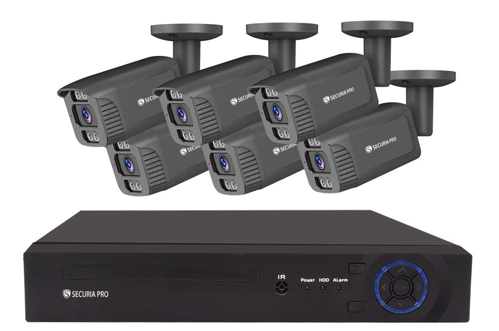 Securia Pro IP kamerový systém NVR6CHV8S-B smart SONY, čierny Nahrávanie: 2TB disk