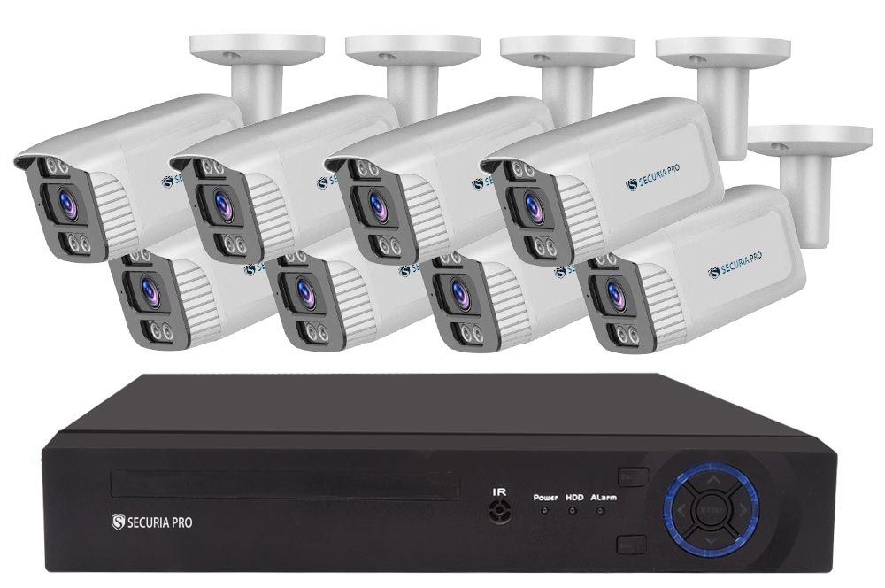 Securia Pro IP kamerový systém NVR8CHV8S-W smart SONY, biely Nahrávanie: 8TB disk