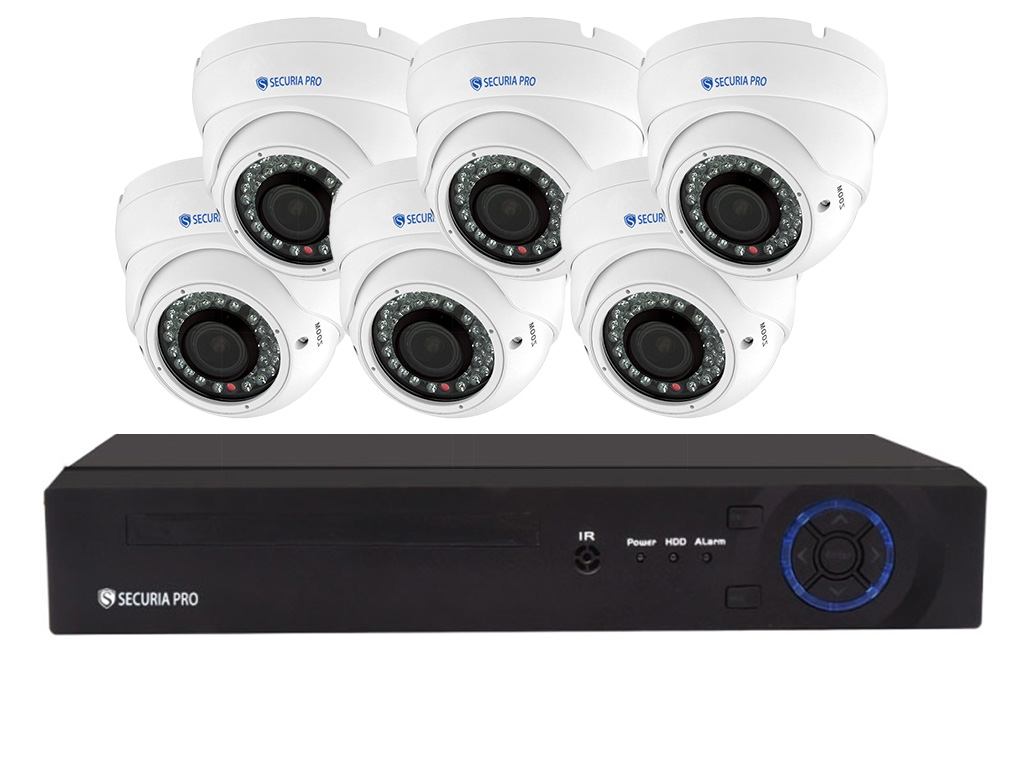 Securia Pro NVR6CHV5-W DOME Nahrávanie: 2TB disk