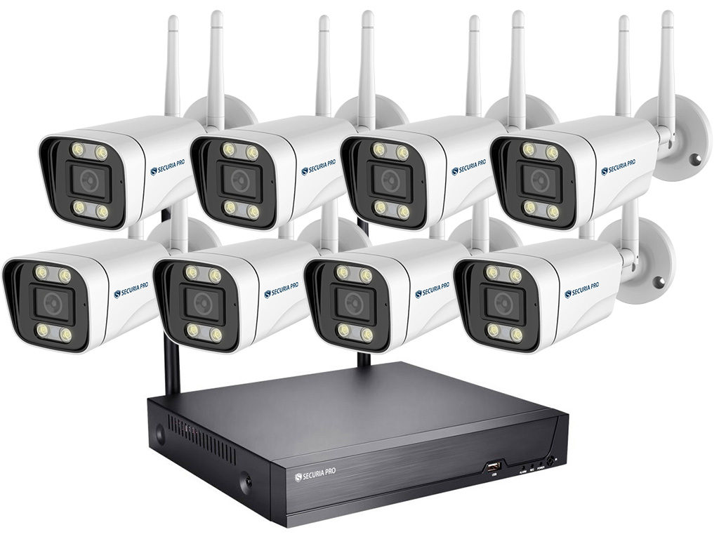 Securia Pro WIFI kamerový set WIFI8CHV5S-W Nahrávanie: 2TB disk