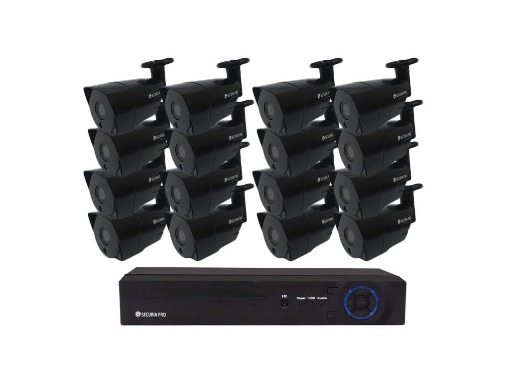 Securia Pro AHD 16 kamerový systém 2MPx AHD16CHV2-B Nahrávanie: 2TB disk