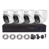Securia Pro IP 4 kamerový systém 6MPx, NVR4CHV6S-W DOME smart, biely, kov