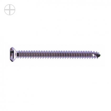 2.0mm Cortical Screw, Self-Tapping, Cruciform Recess - Stainless Steel