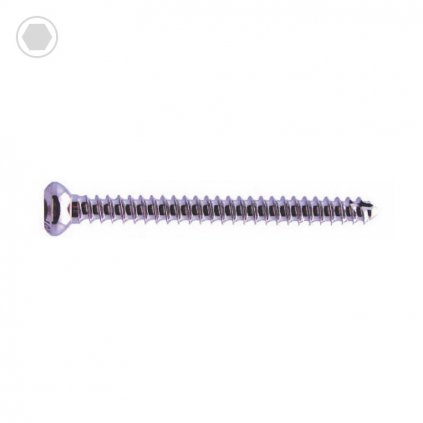 2.4mm Cortical Screw, Self-Tapping, Hexagonal Recess - Stainless Steel
