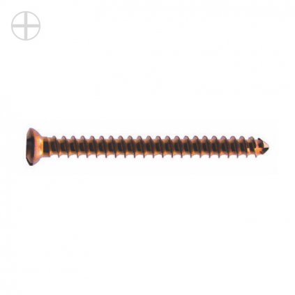 2.4mm Cortical Screw, Self-Tapping, Cruciform Recess-Titanium (Copper)