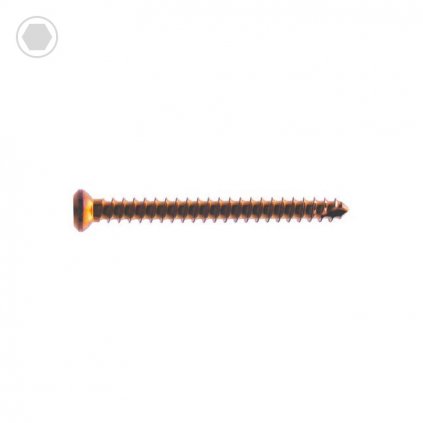 2.4mm Cortical Screw, Self-Tapping, Hexagonal Recess - Titanium