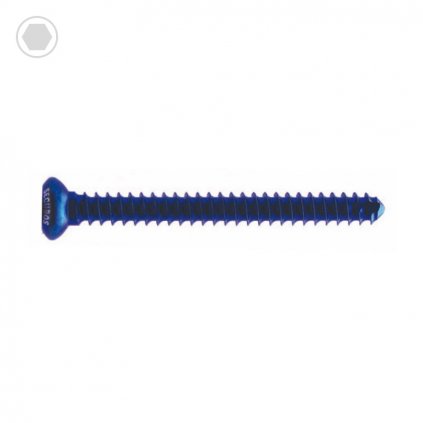 2.7mm Cortical Screw, Self-Tapping, Hexagonal Recess - Titanium