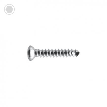 3.5mm Cortical Screw, Self-Tapping, Hexagonal Recess - Stainless Steel