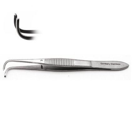 Iris Tissue Forceps full curved