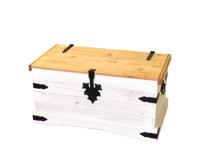 Truhla CORONA borovice bílý vosk 16451B 92