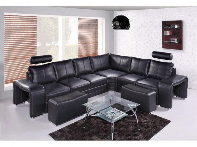 sedací souprava ENRICO 3-R-2 š.316x260 kůže