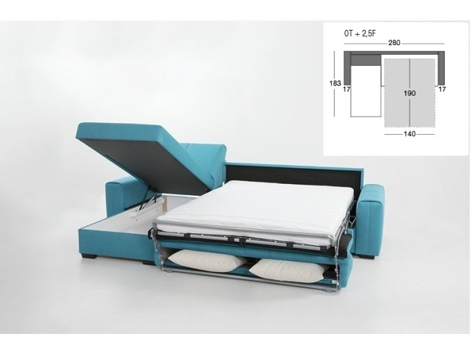 sedací souprava EVA OT-2,5F 183 x 280 každodenní spaní