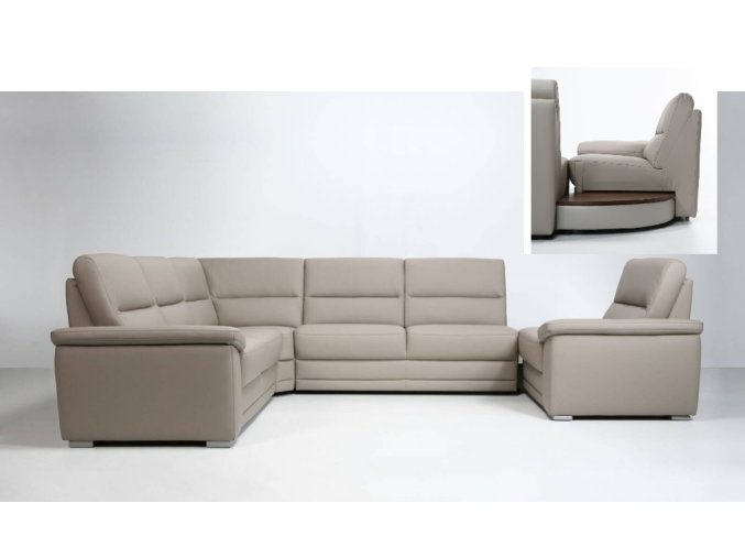 sedací souprava MODENA 2P-r-2P-KR otoč.U 236 x 310 x 196 cm